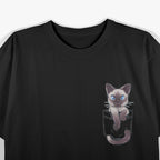 Siamese Cat In A Pocket T-Shirt