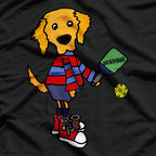 Funny Golden Retriever Dog Playing Pickleball T-Shirt