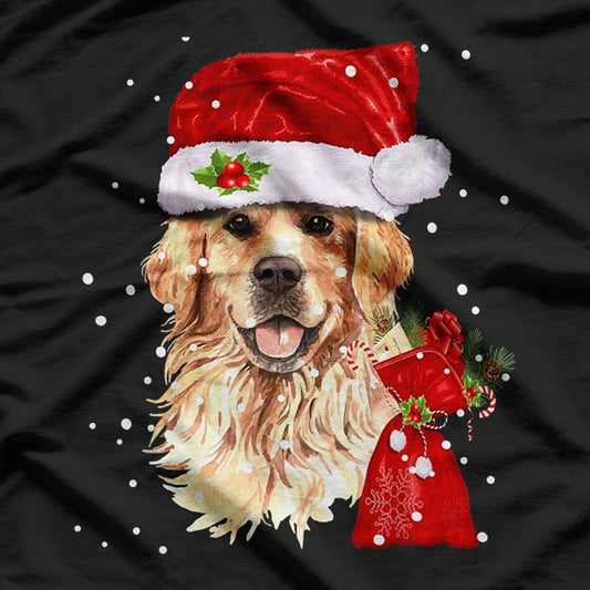 Golden Retriever Dog Christmas Holiday T-Shirt