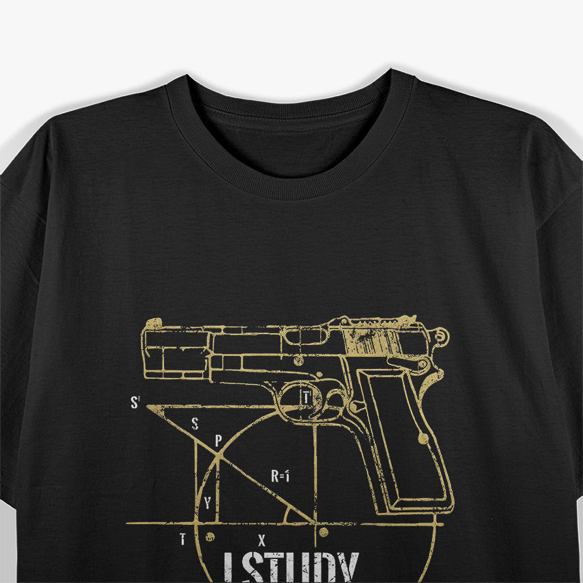 I Study Triggernometry Gun Bullet Cool Flawless T-Shirt