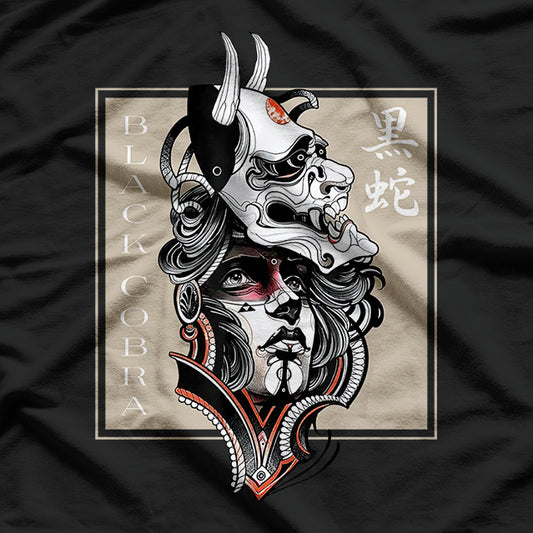 Japanese Tattoo Demon - Oni Devil Hannya Mask Aesthetic Art T-Shirt