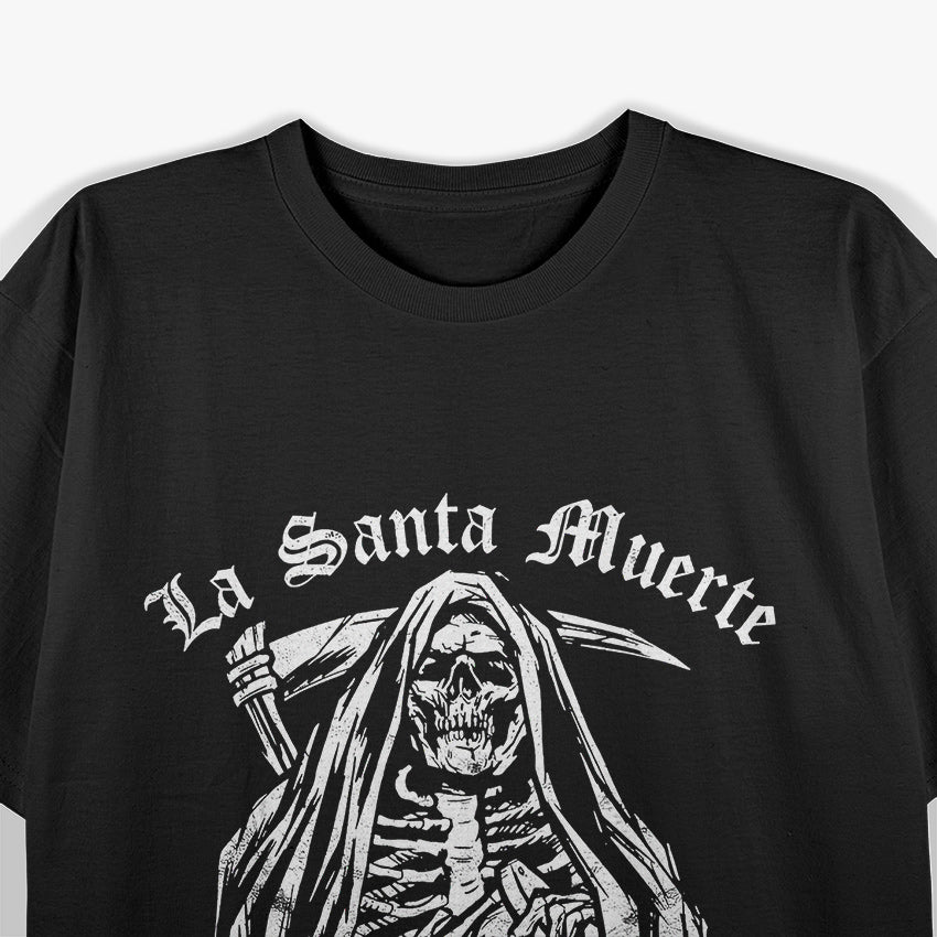 La Santa Muerte Skeleton Grim Reaper of Holy Death T-Shirt