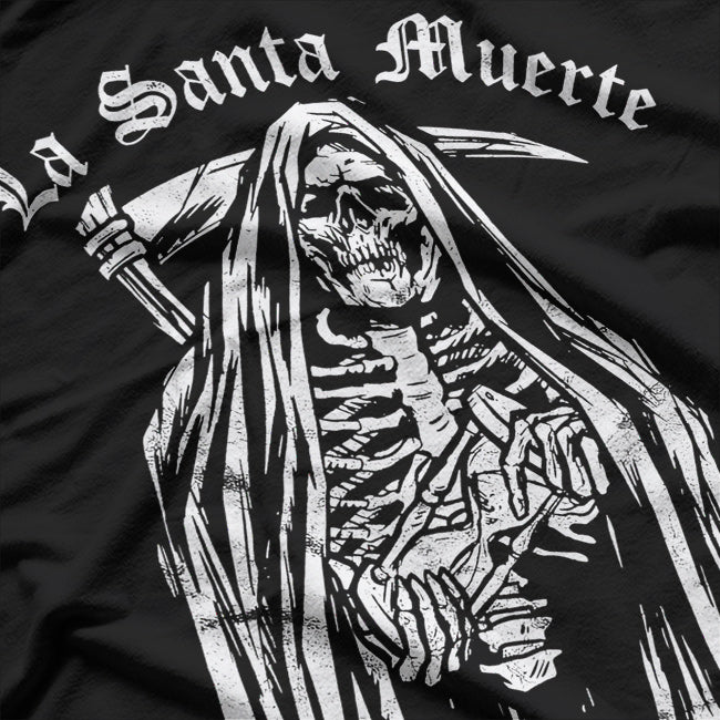 La Santa Muerte Skeleton Grim Reaper of Holy Death T-Shirt