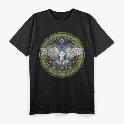 Owl Bird Sacred Geometry Symbol of Wisdom T-Shirt