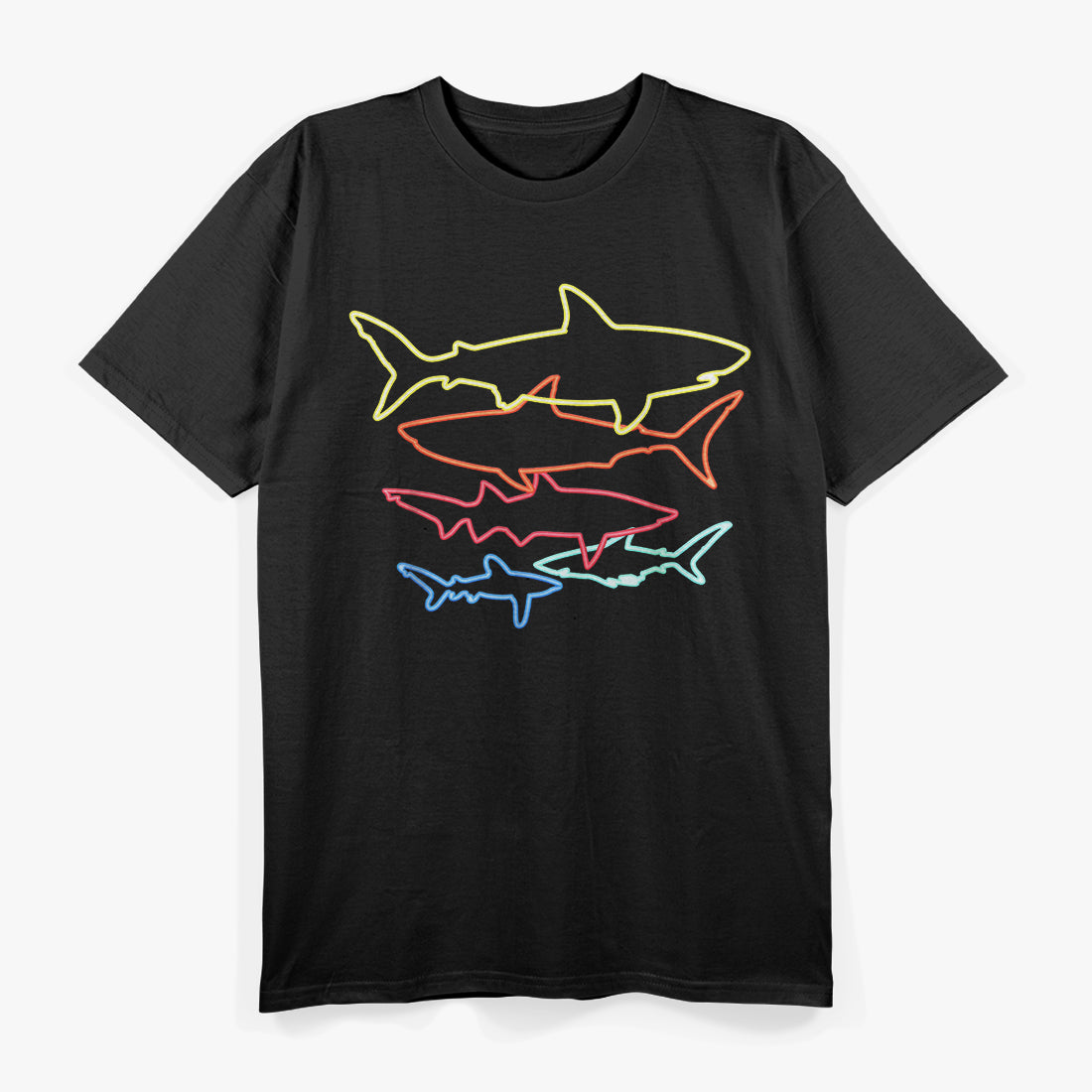 Retro 80s Shark Clothes Shark Party T-Shirt