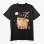 Cute Shiba Inu Dog Cherry Blossom T-Shirt