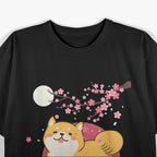 Cute Shiba Inu Dog Cherry Blossom T-Shirt