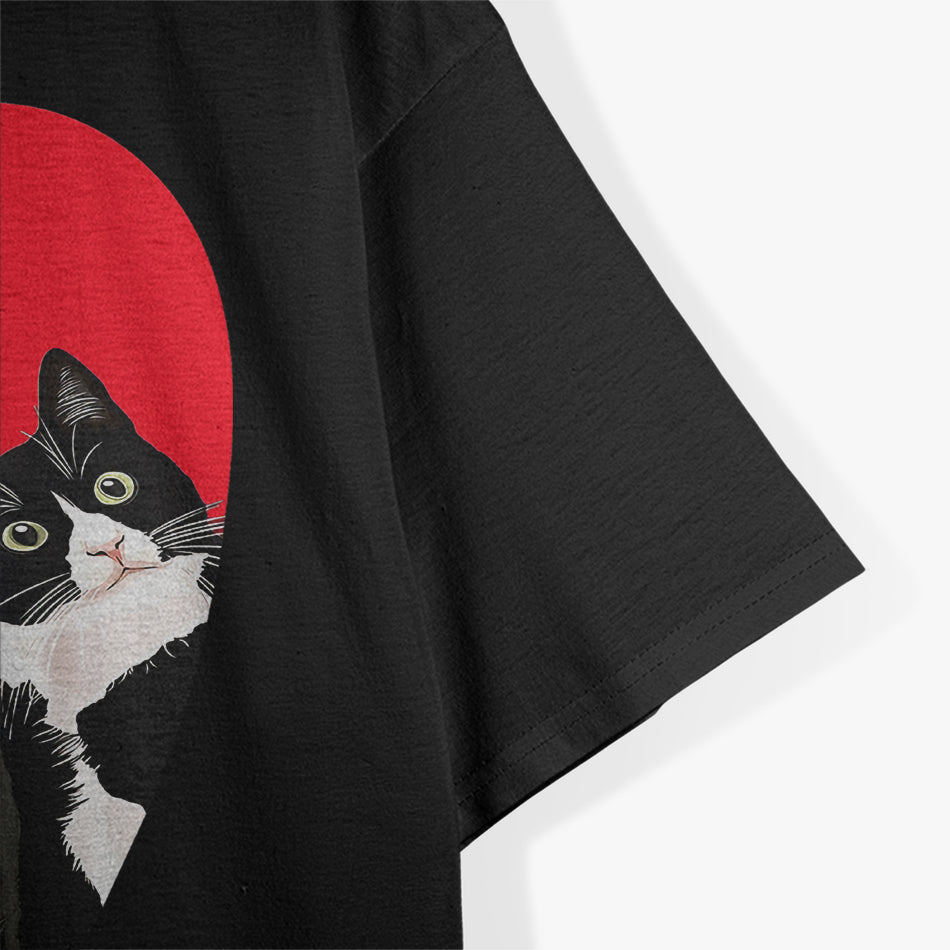 Tuxedo Cat Valentine Heart for Kitten and Animal Lovers T-Shirt