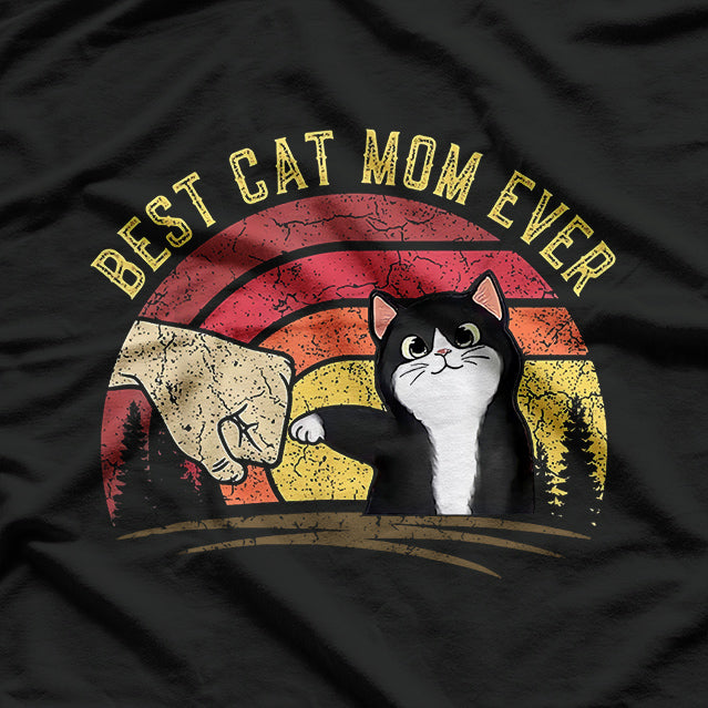 Vintage Best Cat Mom Ever Cat T-Shirt