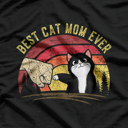 Vintage Best Cat Mom Ever Cat T-Shirt