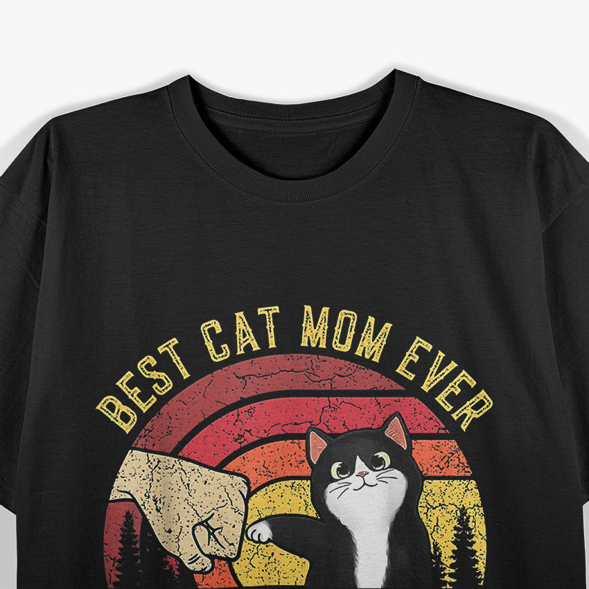 Vintage Best Cat Mom Ever Cat T-Shirt