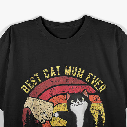 Vintage Best Cat Mom Ever Cat T-Shirt