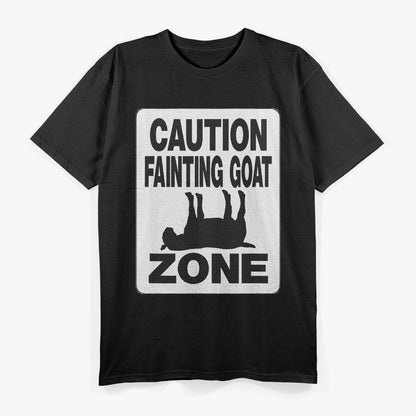 Fainting Goat Caution Fainting Goat Zone Funny T-Shirt