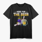 Funny Bowling Hobby Here For The Beer Drinking T-Shirt
