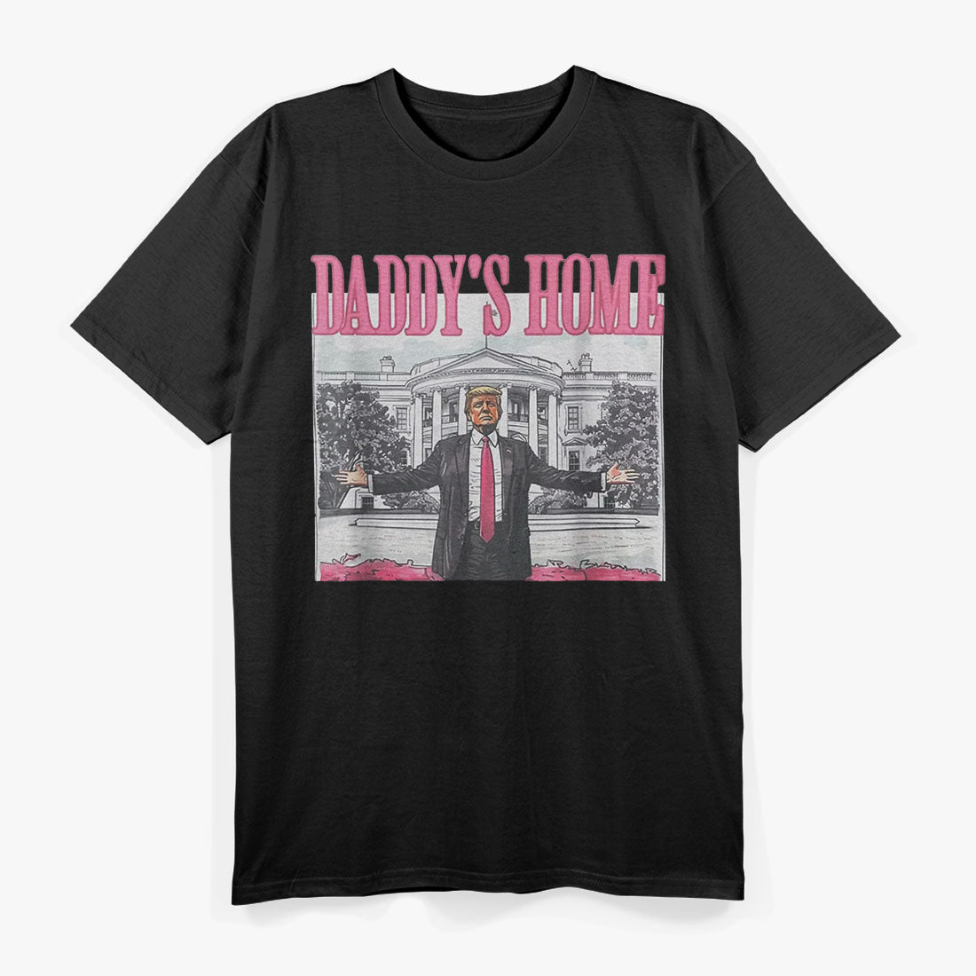 Trump 2024 Pink Daddys Home Men's T-Shirt
