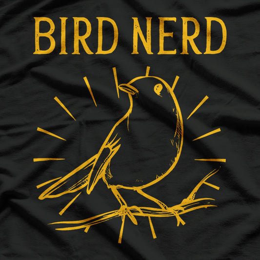 Bird Nerd Bird Watching Watcher Orange T-Shirt