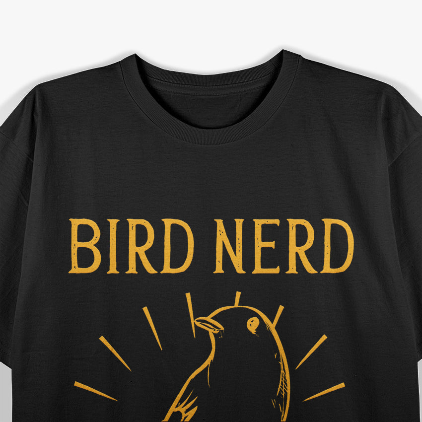 Bird Nerd Bird Watching Watcher Orange T-Shirt