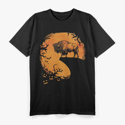 Halloween Buffalo Bison Silhouett T-Shirt