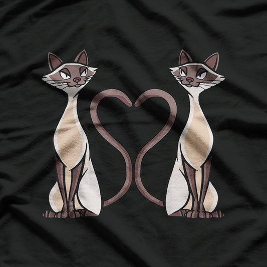 Love Siamese Cat Heart Kitten Cat T-Shirt