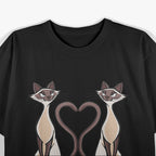 Love Siamese Cat Heart Kitten Cat T-Shirt
