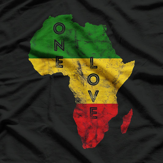 Reggae Africa Map Rasta Reggae Music Rastafari African Roots T-Shirt