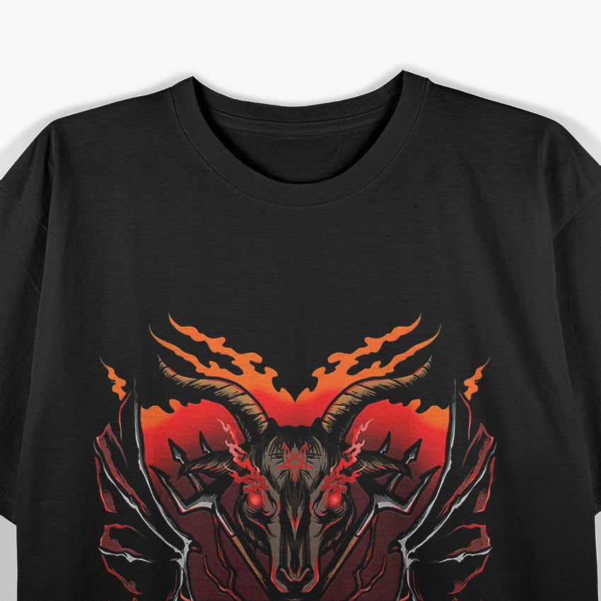Satanic Baphomet Skeleton Skull Devil for Gothic Occult Lovers T-Shirt