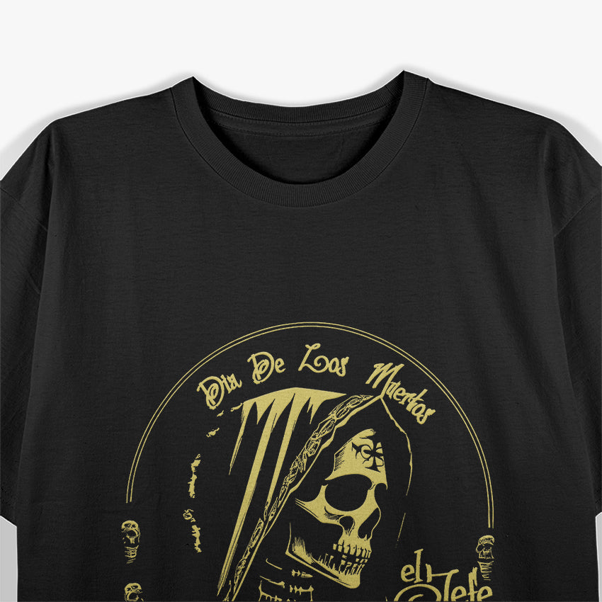 Skull Santa Muerte El Jefe - Powerful and Mystical T-Shirt