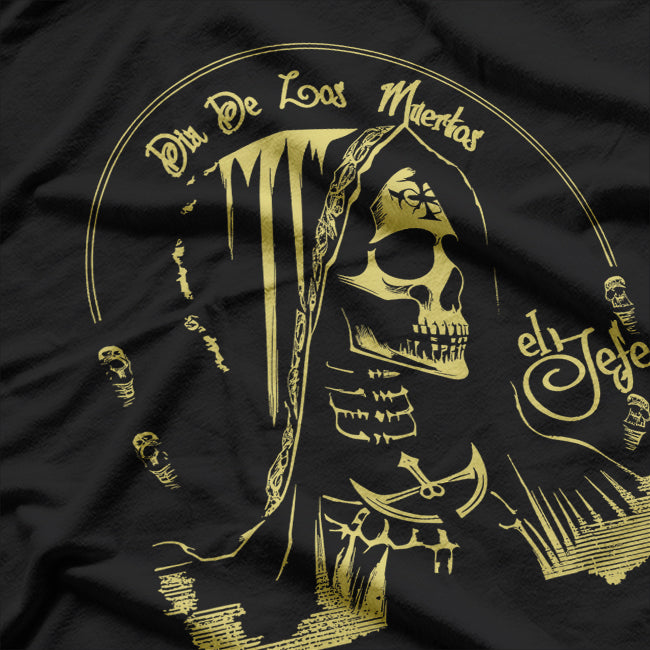 Skull Santa Muerte El Jefe - Powerful and Mystical T-Shirt