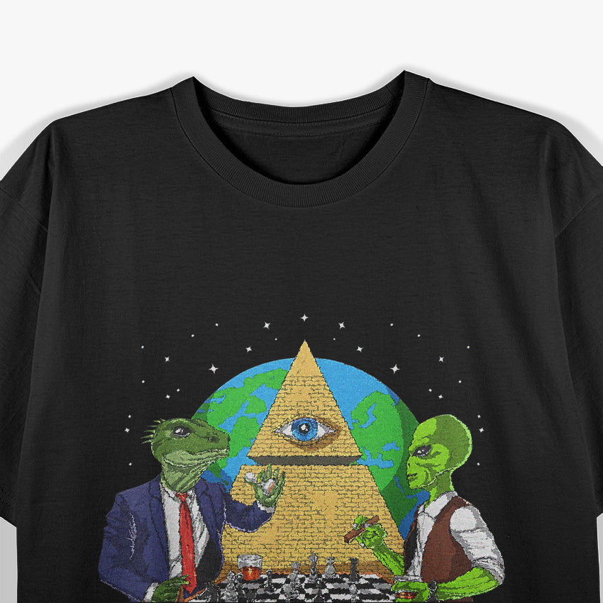 Space Aliens and the Illuminati: A Cosmic Conspiracy T-Shirt
