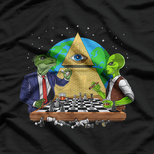 Space Aliens and the Illuminati: A Cosmic Conspiracy T-Shirt