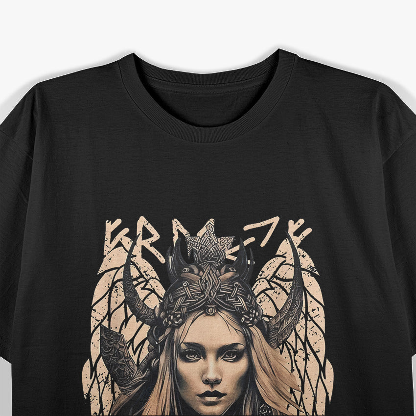 Viking Goddess: Mystical Power and Grace of Norse Mythology T-Shirt