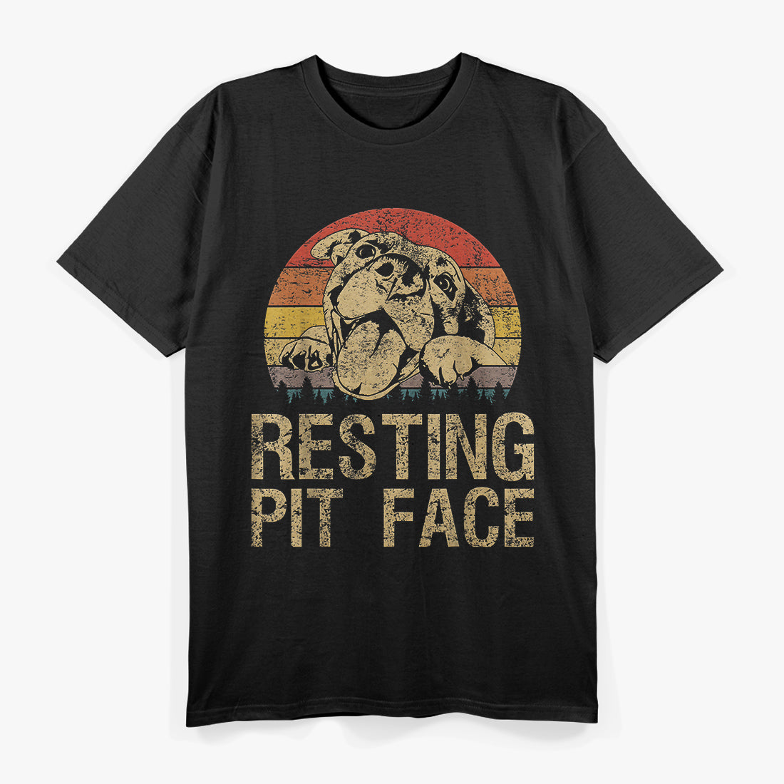 Resting Pit Face Pitbull T-Shirt