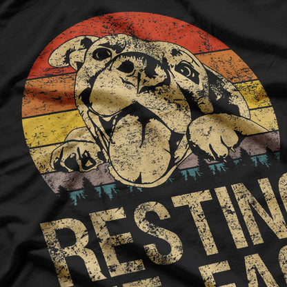 Resting Pit Face Pitbull T-Shirt