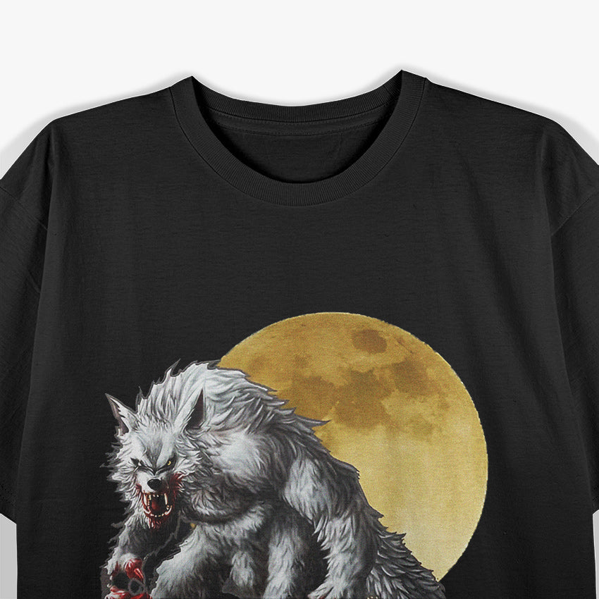 Werewolf Howling Under the Full Moon T-Shirt