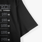 HVAC Tech Hourly Rate Funny Gift for Men Labor Rates T-Shirt