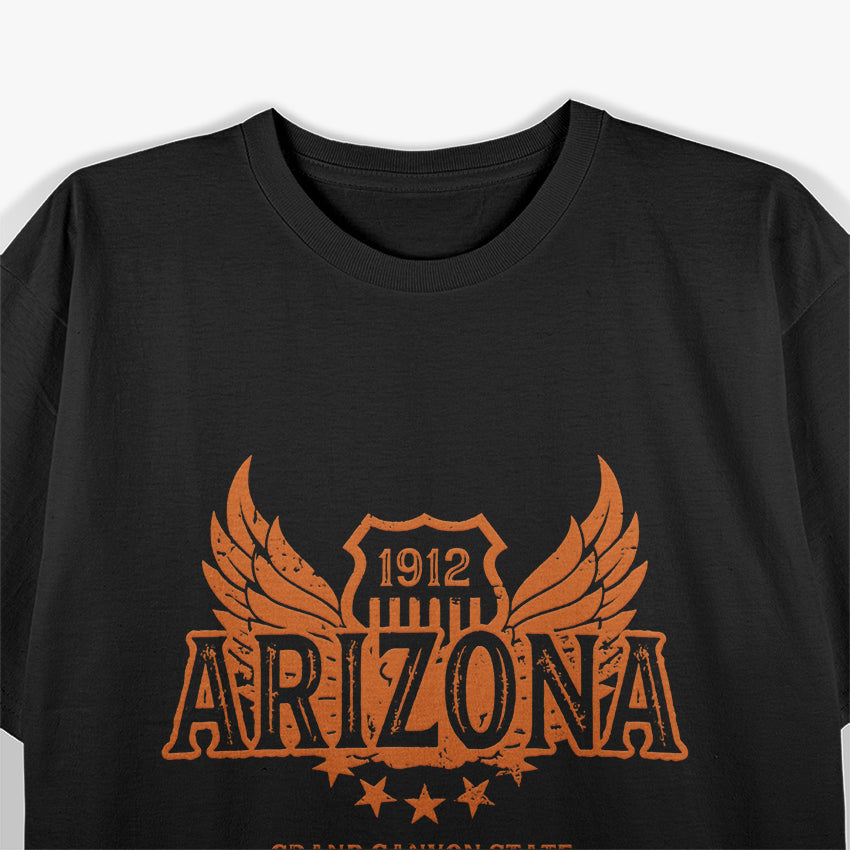 Arizona AZ Vintage Motorcycle Winged Biker T-Shirt