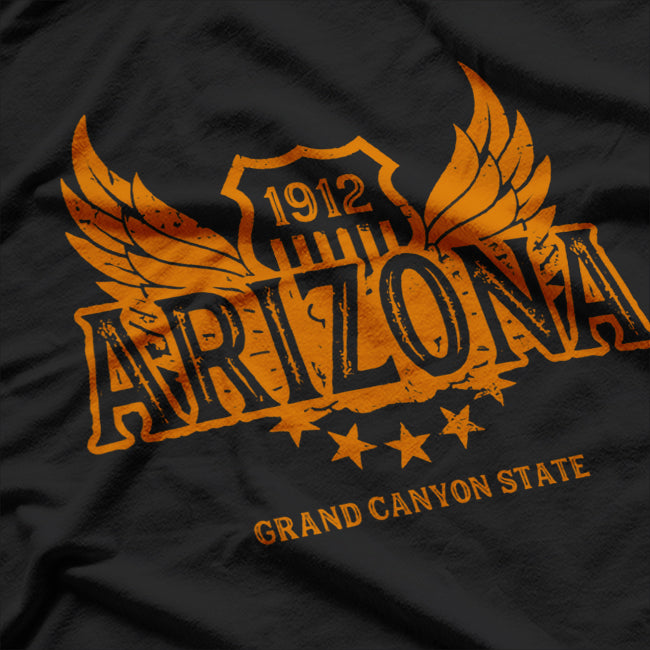 Arizona AZ Vintage Motorcycle Winged Biker T-Shirt
