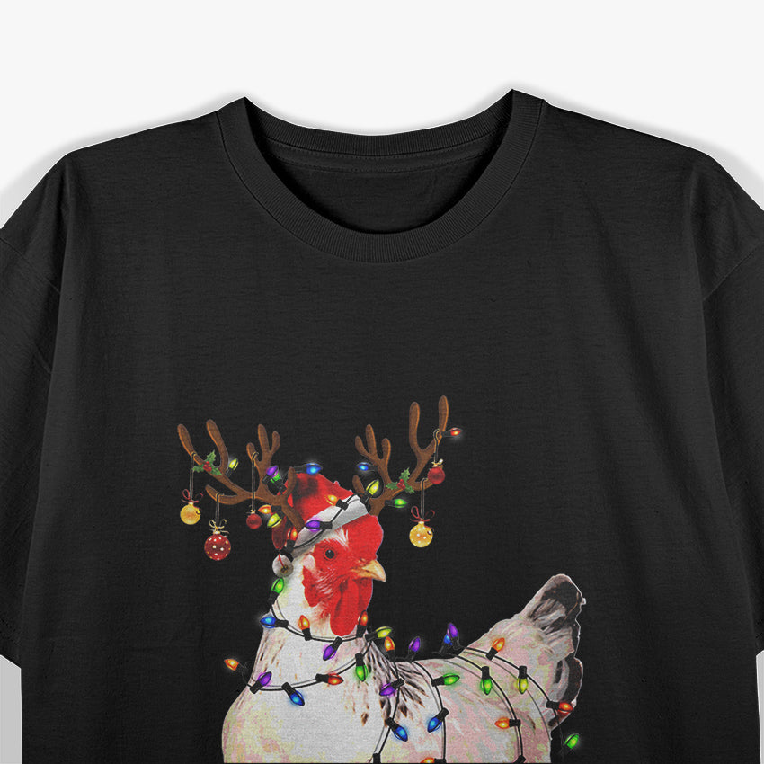 Chicken With Christmas Lights T-Shirt