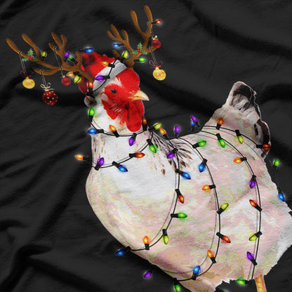 Chicken With Christmas Lights T-Shirt