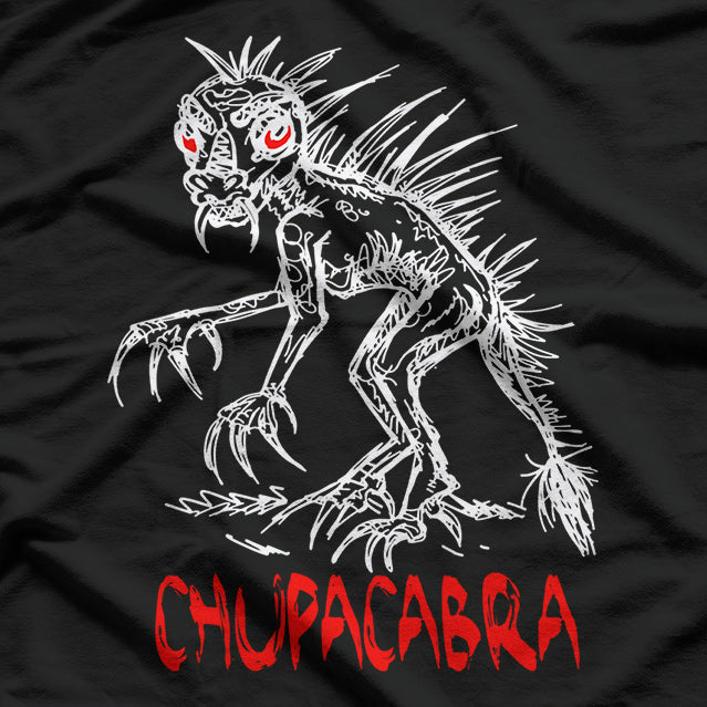 Chupacabra Cryptid Illustration The Mysterious Bloodsucker of Folklore T-Shirt