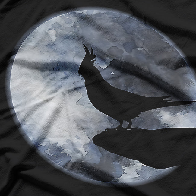 Cockatiel Silhouette - Cockatiel Parrot Bird Moon T-Shirt