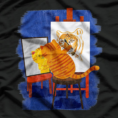 Cute Cat Painting Lion T-Shirt