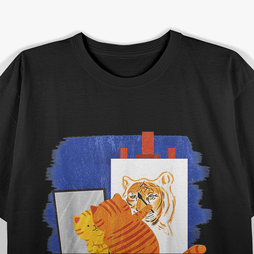 Cute Cat Painting Lion T-Shirt