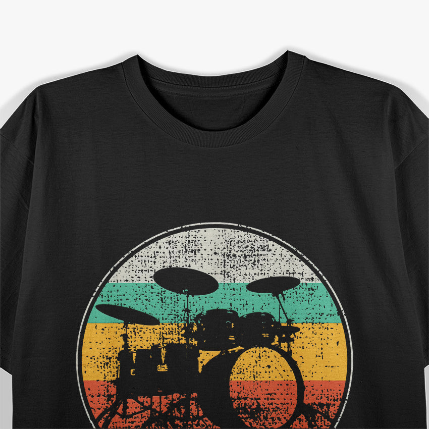 Drums Drummer Band Drumset Retro Vintage T-Shirt