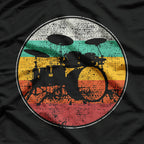 Drums Drummer Band Drumset Retro Vintage T-Shirt