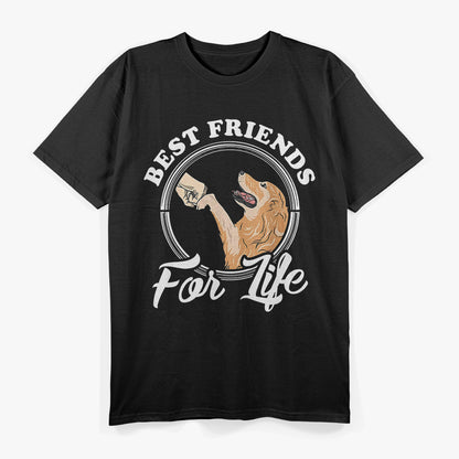 Best Friends For Life Fist Bump Golden Retriever T-Shirt