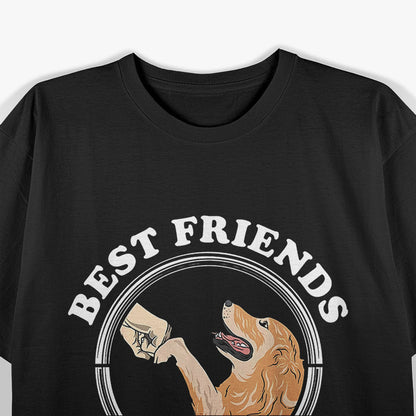 Best Friends For Life Fist Bump Golden Retriever T-Shirt