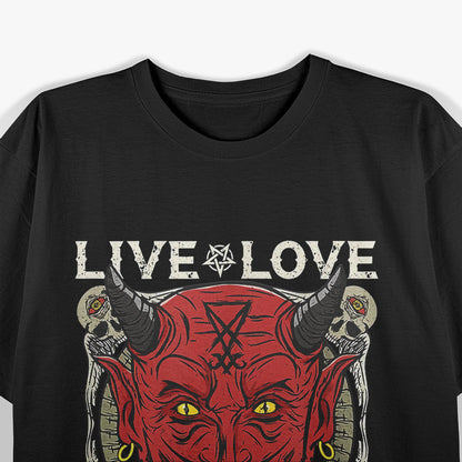 Live, Love, Lucifer: Satanic Devil Occult T-Shirt