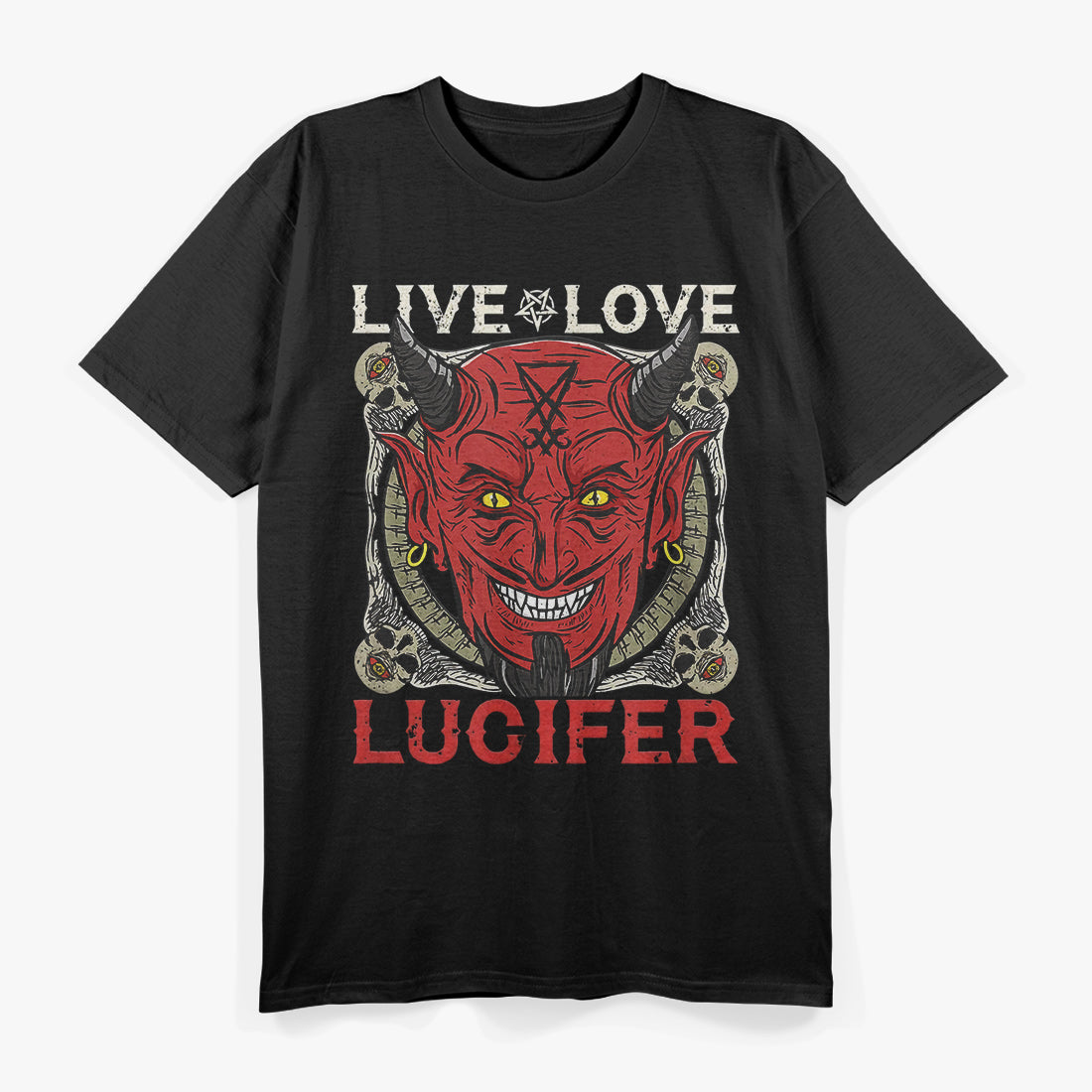 Live, Love, Lucifer: Satanic Devil Occult T-Shirt