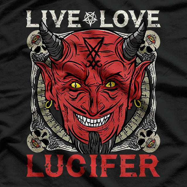 Live, Love, Lucifer: Satanic Devil Occult T-Shirt